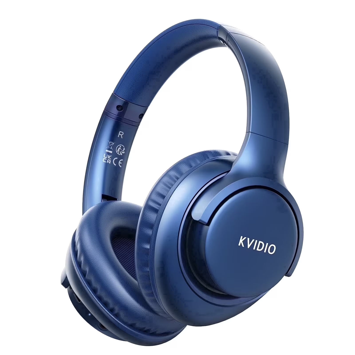 Bluetooth Headphones, Wireless Headphones with Microphone, 65H Running Time, Over-Ear Headphones for Computer Laptop Travel Home Office PC (Blue)